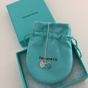 Return to Tiffany- Mini Double Heart Tag Pendant